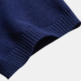 Textured Color Block Knit Polo & Slim Fit Tapered Trousers Set