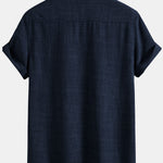 Textured Button Up Shirt with Two Pockets