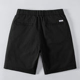 Contrast Trim Textured Zipper Knit Polo & Chino Shorts Set