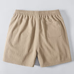 Geometric Jacquard Shirt & Crinkle Textured Drawstring 5" Shorts Set