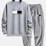 Paris Dream Maker Print Crew Neck Sweatshirt & Jogging Pants Set