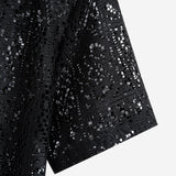 Floral Lace Cuban Shirt
