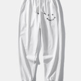 It Is What It Is Print Crew Neck Sweatshirt & Jogging Pants Set