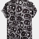 Smiley Print Button Up Shirt
