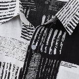 Two Tone Abstract Print Shirt