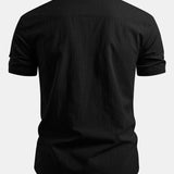 Short Sleeve Linen Button Up Shirt