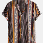 Elephant Geometric Print Shirt