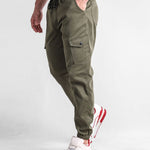 Long Line Textured Hooded Sweater & Chino Cargo Jogger Pants Set