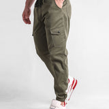 Long Line Textured Hooded Sweater & Chino Cargo Jogger Pants Set