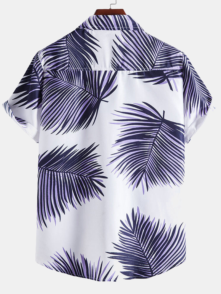 Tropical Leaves Print Shirts