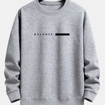Balance Stripe Print Crew Neck Sweatshirt & Jogging Pants Set