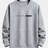 Balance Stripe Print Crew Neck Sweatshirt & Jogging Pants Set