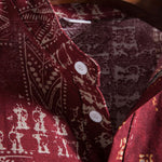 Tribal Geometric Print Henry Collar Shirt