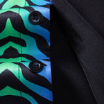 Colorful Tiger Patchwork Shirt & Swim Shorts Set