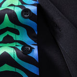 Colorful Tiger Patchwork Shirt & Swim Shorts Set