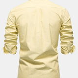 Cowboy Embroidery Cotton Oxford Button Up Shirt