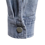 Washed Denim Overshirt with Pockets
