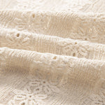 Floral Jacquard Textured Cuban Shirt & Straight Leg Linen Pants Set