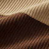 Colorblock Button Up Corduroy Shirt