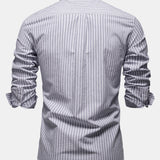 Cowboy Embroidery Cotton Oxford Stripe Shirt