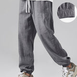 LINEN LOOSE POCKET TROUSERS FOR MEN