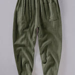 LINEN LOOSE POCKET TROUSERS FOR MEN