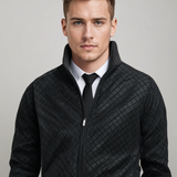 WAFFLE ZIP CARDIGAN FOR MEN