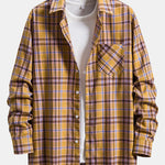 Long Sleeve Button Up Plaid Shirt