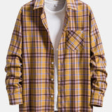 Long Sleeve Button Up Plaid Shirt