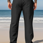 STRAIGHT LINEN TROUSERS FOR MEN