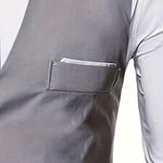 COLLARLESS POLYESTER VEST FOR MEN