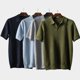 Elijah | Textured knit polo shirt