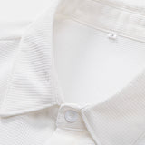 Waffle Textured Button Up Shirt with Pocket
