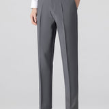 Striped Gradient Knitted Polo Shirt & Slim Fit Tapered Trousers Set