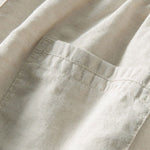 Geometric Striped Jacquard Shirt & Straight Leg Linen Pants Set
