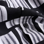 Color Block Print Button Up Shirt