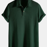 Short Sleeve Waffle Knit Polo
