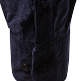 Regular Fit Cotton Corduroy Shirt with Pockets