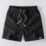 Short Sleeve Linen Shirt & Linen Blend Drawstring 7" Shorts Set
