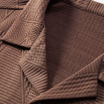 Short Sleeve Geometry Textured Cuban Shirt