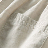 Short Sleeve Knitted Waffle Cuban Shirt & Straight Leg Linen Pants Set
