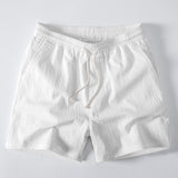 Geometric Jacquard Cuban Shirt & Crinkle Textured Drawstring 5" Shorts Set
