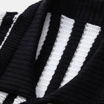 Drop Shoulder Stripe Crochet Shirt