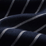 Cotton Blend Striped Stand Collar Shirt