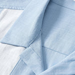 Linen Patchwork Bowling Shirt & Straight Leg Linen Pants Set