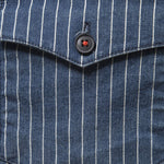 Stripe Washed Denim Shirt with Pockets