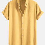 Crinkled Textured Button Down Shirt