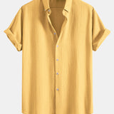 Crinkled Textured Button Down Shirt