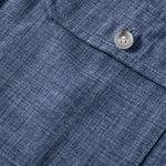 Textured Shirt with Two Pockets & Straight Leg Linen Pants Set