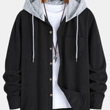 Waffle Corduroy Hooded Shirt